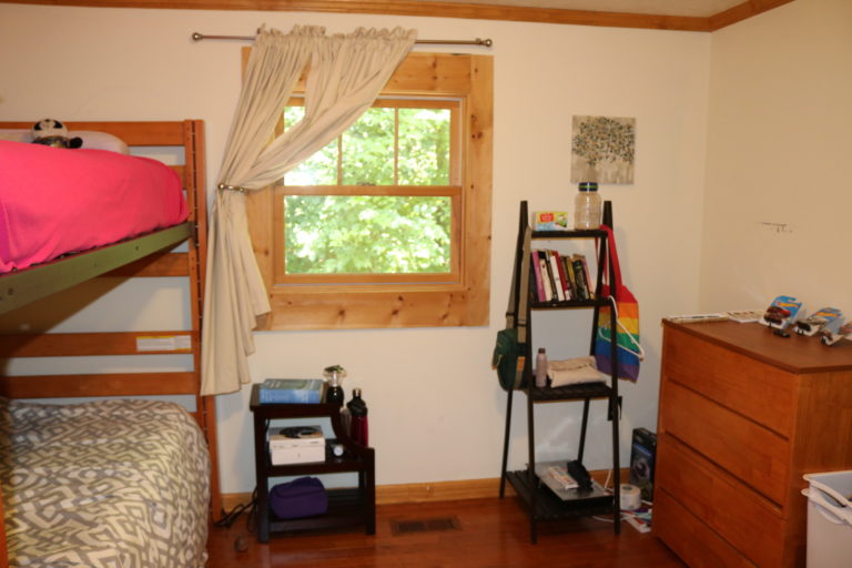 One of the bedrooms in the Mitchell House